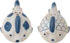 Salz- und Pfefferstreuer-Set Fugu Blau Steingut Bloomingville