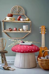 Kinderzimmer-Sitzpouf Bloomingville Lue Rot Polyester – Verspieltes Pilzmuster