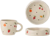 Kindergeschirr-Set Bloomingville Tatiana Weiß Steingut Unikat