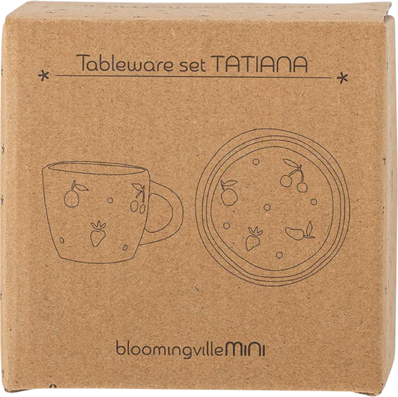 Kindergeschirr-Set Bloomingville Tatiana Weiß Steingut Unikat