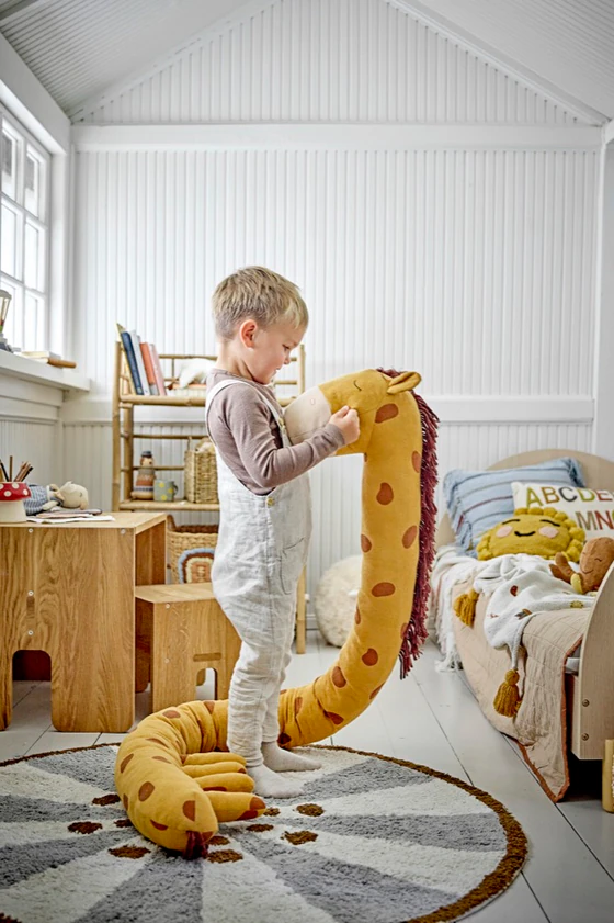 Kuscheltier Giraffe Bloomingville Ibber Orange Baumwolle