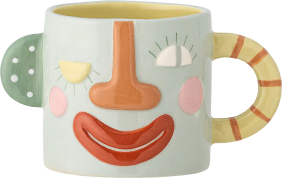 Kindertasse Steingut Blau Bloomingville – Handbemalt Unikat