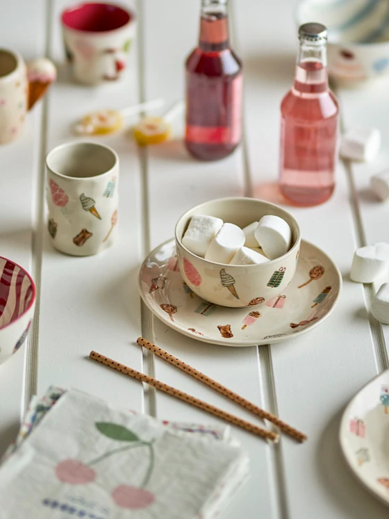 Kindergeschirr-Set Steingut Natur Bloomingville MINI – Robust & Festlich