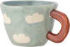Kindertasse Steingut Blau Bloomingville MINI – Unikat Wolkenmotiv