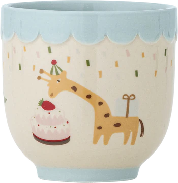 Kindertasse Steingut Blau Bloomingville MINI Celebrate – Spülmaschinengeeignet