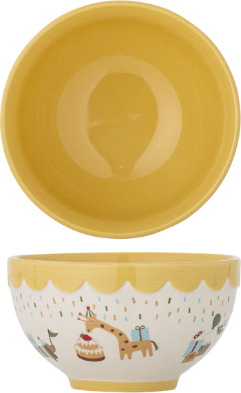 Kinderschale Steingut Bloomingville MINI Celebrate Gelb Unikat