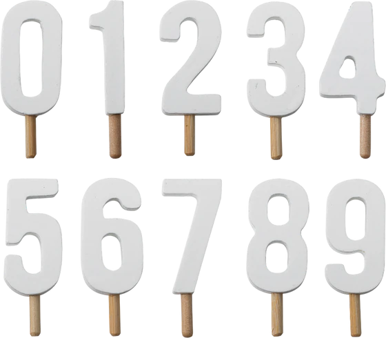 Zahlen-Set Geburtstagszug Weiß Bloomingville MINI FSC-zertifiziert