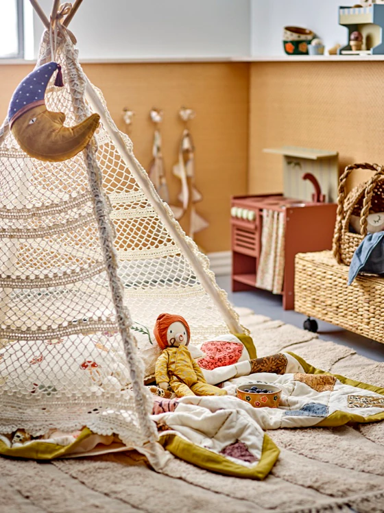 Kinder-Spielzelt Bloomingville Herle Tipi Natur Baumwolle