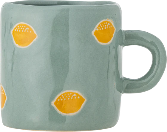 Kindertasse Steingut Bloomingville Agnes Grün – Handgefertigt Unikat