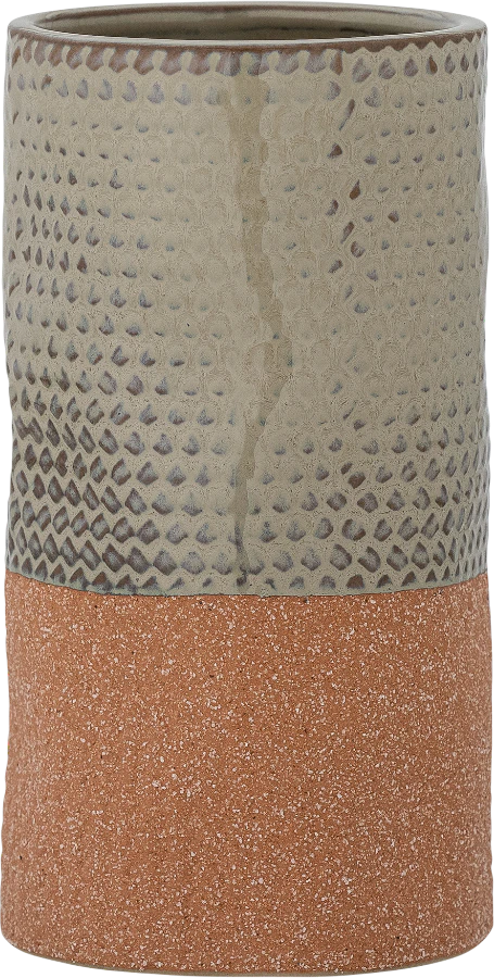 Dekorative Steingutvase Bloomingville Denna Grün Unikat