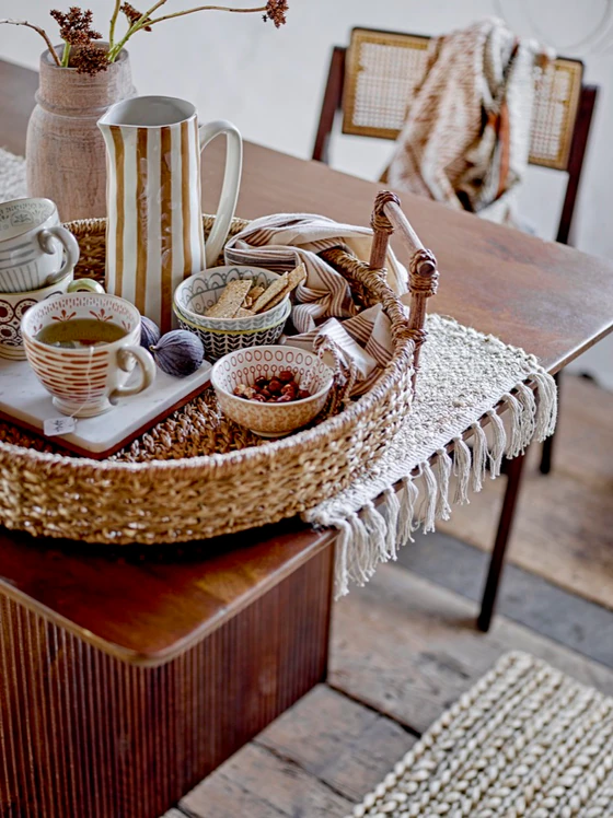 Dekorative Schale Steingut Grün Bloomingville Maple Unikat