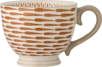 Becher mit Henkel Steingut Bloomingville Maple Orange Unikat