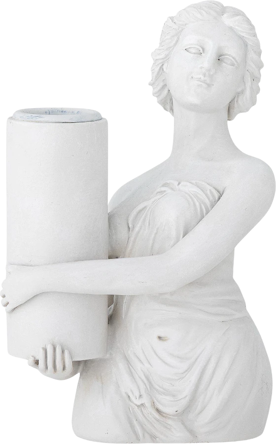 Kerzenhalter Medea Weiß Polyresin – Bloomingville Design-Highlight