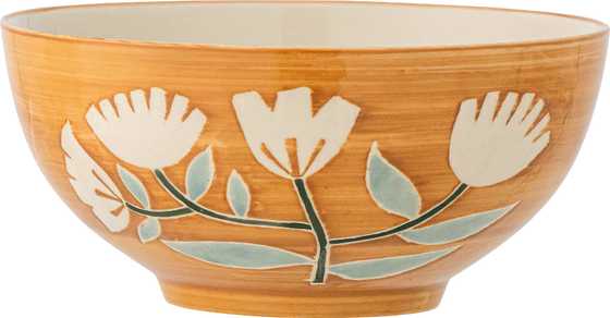 Dekorative Schale Bloomingville Tangier Orange Steingut Unikat