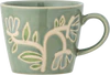 Kaffeetasse Steingut Bloomingville Tangier Grün Unikat