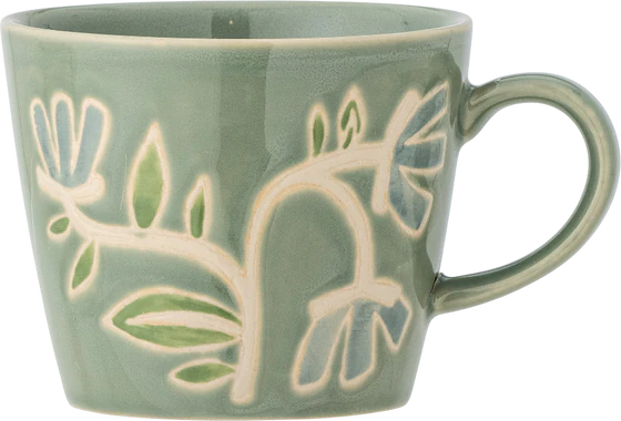 Kaffeetasse Steingut Bloomingville Tangier Grün Unikat