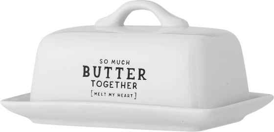 Butterdose Steingut Wendy Weiß Bloomingville – Cottage-Stil