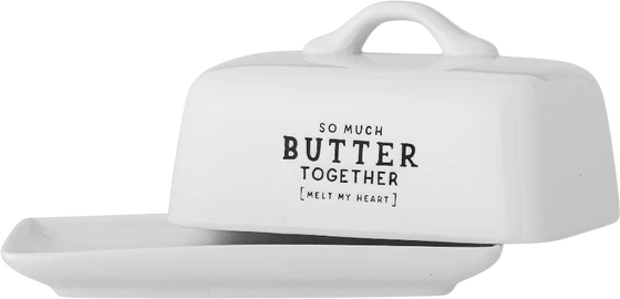 Butterdose Steingut Wendy Weiß Bloomingville – Cottage-Stil