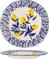 Speiseteller Steingut Maxima Blue Bloomingville – Handbemalt Unikat