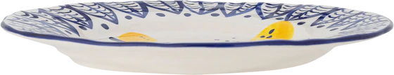 Speiseteller Steingut Maxima Blue Bloomingville – Handbemalt Unikat