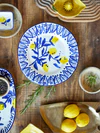 Speiseteller Steingut Maxima Blue Bloomingville – Handbemalt Unikat