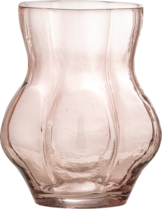Dekorative Glasvase Bloomingville Tava Vase Rose Glas zartes Design
