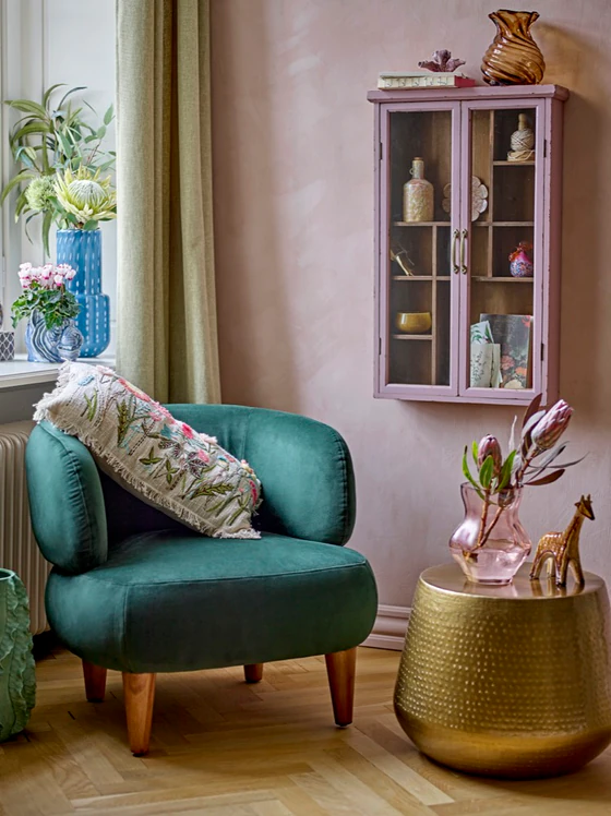 Dekorative Glasvase Bloomingville Tava Vase Rose Glas zartes Design