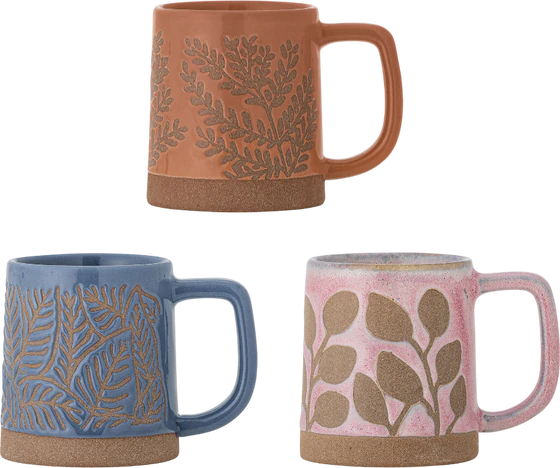 Becherset aus Steingut Bloomingville Kayce Blau – Einzigartiges Design