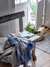 Wohn- und Kuscheldecke Bloomingville Maji Blau Recycelte Baumwolle
