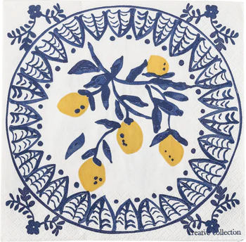 Papierservietten Bloomingville Maxima Blau FSC® Mix 33x33 cm