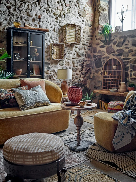 Multifunktionaler Hocker Bloomingville Paloma Mango Braun