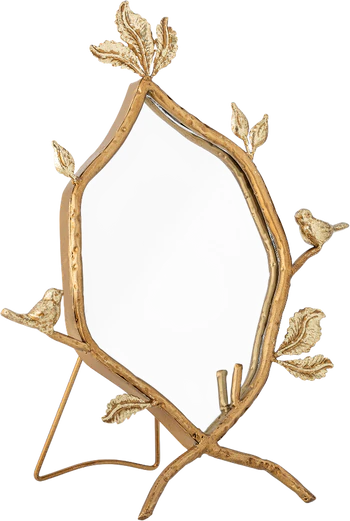 Dekorativer Tischspiegel Bloomingville Avila Gold – Botanisches Design