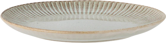 Speiseteller Bloomingville Fleur Natur Steinzeug Unikat 21 cm