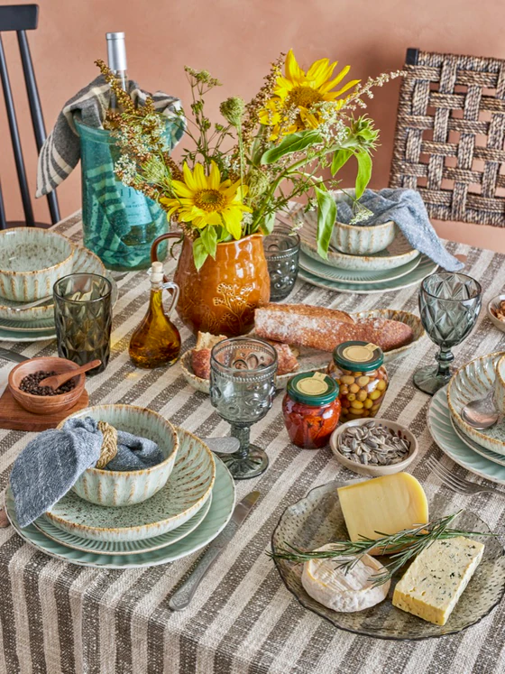 Essteller Bloomingville Fleur Natur Steinzeug – Unikat Design