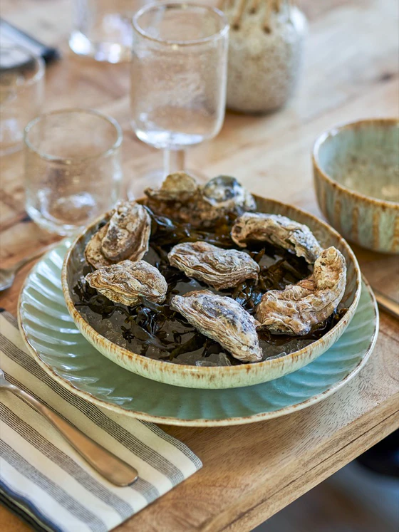 Essteller Bloomingville Fleur Natur Steinzeug – Unikat Design