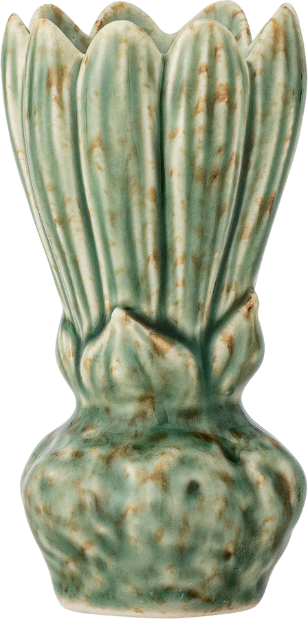 Dekorative Vase Bloomingville Cyrill Grün – Einzigartiges Steinzeug