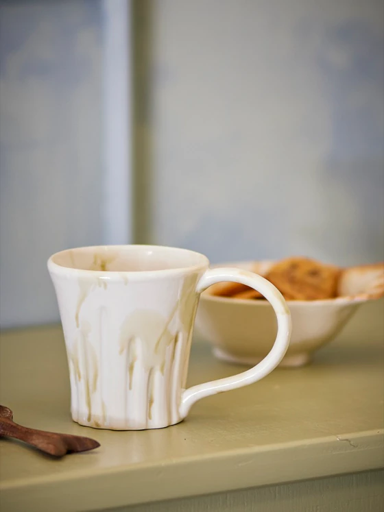 Becherset Steinzeug Joseph Grün Bloomingville – Unikate mit reaktiver Glasur