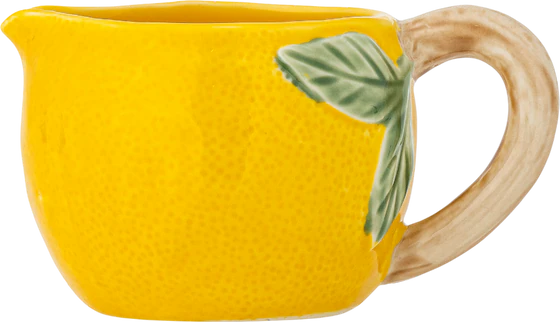 Milchkännchen Steingut Bloomingville Limone Gelb – Handbemalt Unikat