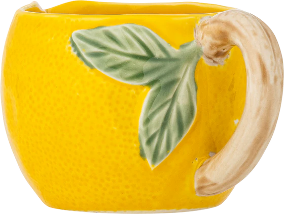 Milchkännchen Steingut Bloomingville Limone Gelb – Handbemalt Unikat