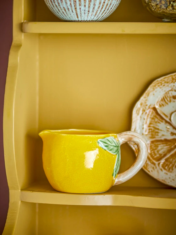 Milchkännchen Steingut Bloomingville Limone Gelb – Handbemalt Unikat