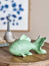Dekorationsfigur Steingut Sukey Grün – Bloomingville Unikat Fisch