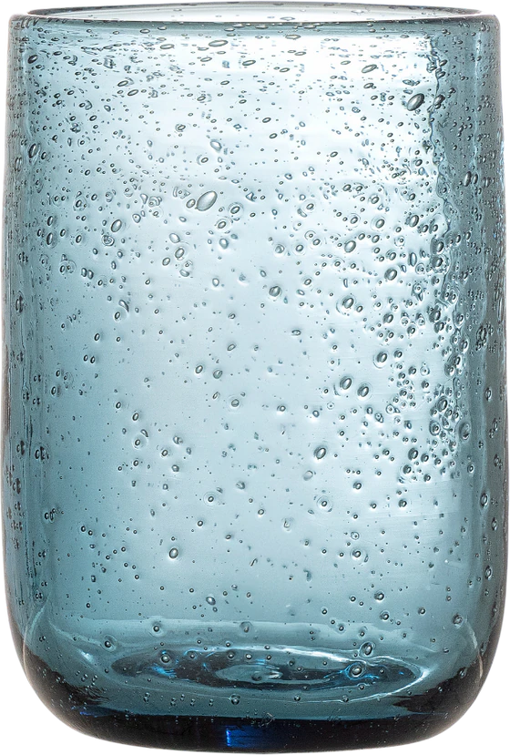 Trinkglas-Set aus Glas Blau Bloomingville – Mundgeblasen Unikat