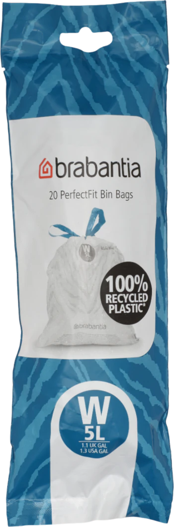 Müllbeutel brabantia PerfectFit 5L Weiß 20 Stk reißfest
