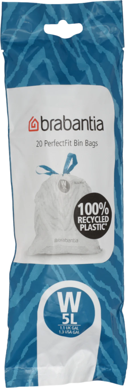 Müllbeutel brabantia PerfectFit 5L Weiß 20 Stk reißfest
