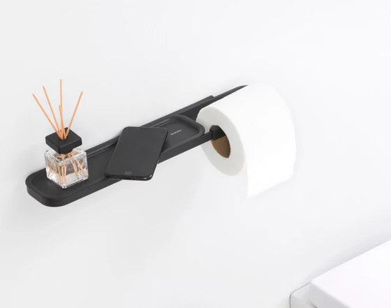 Wand-Toilettenpapierhalter mit Ablage brabantia – Korrosionsbeständig