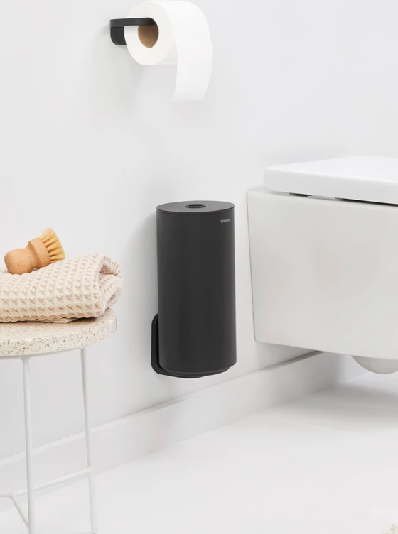Toilettenpapierhalter Wandmontage brabantia MindSet Schwarz