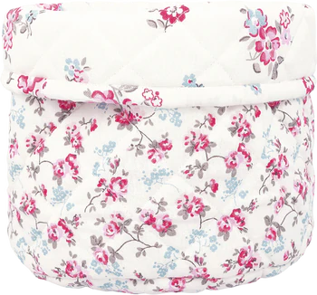Brotkorb Stoff Greengate Elsy Weiß Floral Baumwolle