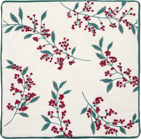 Kissenhülle Greengate Julani Weiß 50x50cm Baumwolle Stickerei