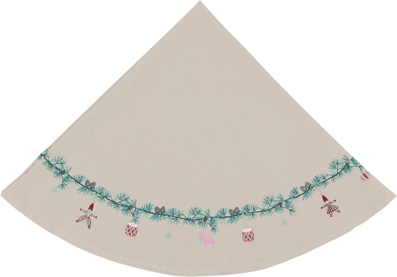 Runde Tischdecke Greengate Juana Sand 100x100cm Baumwolle