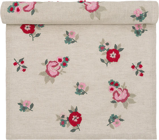 Tischläufer Greengate Elba Sand – 100% Baumwolle, Skandi-Chic